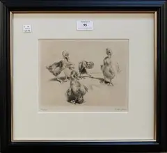 Leonard Robert Brightwell, Toilet, monochrome etching