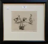 Leonard Robert Brightwell, Toilet, monochrome etching