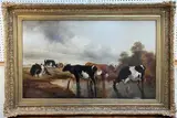 James Thomas Wheeler, Landscape with a Herd of Cows, oil on canvas