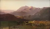 Alfred de Breanski, Highland View with Cattle on the Edge of a Loch