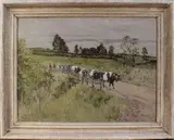 James Kidwell Popham, Pye's Bridge, near Felsted, oil on canvas