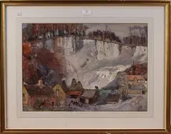 Sidney Dennant Moss, Amberley Chalk Pits, watercolour