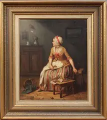 The Good Augury by Jean Baptiste Madou, 1860, oil on panel, sold Mar 2015