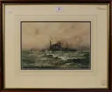 William Minshall Birchall, All ready but no enemy, 1919, watercolour with gouache