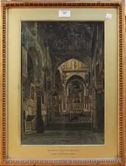 Frederic Leighton, Cappella Palatina, Palermo, oil on canvas