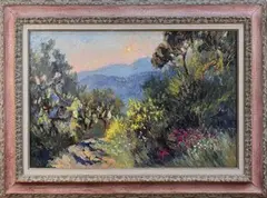 Isabelle de Ganay, Coucher de Soleil, above Bandol, France, oil on canvas