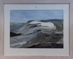 Hannah Cole, On the Downs, mixed media on board