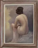 Jean Jannel, Annette' (Portrait of a Female Nude), early/mid-20th Century oil on canvas