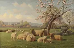 William Sidney Cooper, At Herne, Kent, 1921, oil on canvas