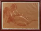 Leonid Pasternak, Study of a Female Nude, sanguine and chalk