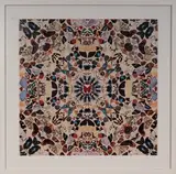Damien Hirst, Butterfly Wallpaper on a Pink Ground, colour print