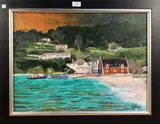 Ivan P. Jarvis, Salcombe Ferry, oil on board