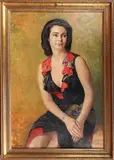 Michael Gilbery, Three-quarter Length Portrait of a Lady, oil on canvas