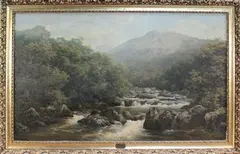 Robert Harwood, On the Plym, Devon, oil on canvas