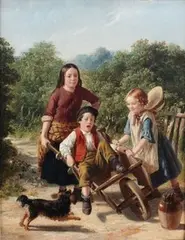 William Hemsley, A Bumpy Ride, 1862, oil on canvas