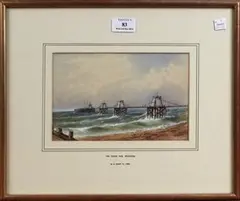William Henry Earp, The Chain Pier, Brighton, watercolour and gouache