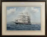 Eric Tufnell, Sir Lancelot' (View of the Sailing Vessel), watercolour