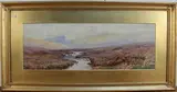 William Sidney Morrish, Upper North Teign, Dartmoor, watercolour