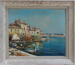 Martigues by Maurice Barle, oil on canvas, sold Sep 2014