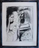 Le Vieux Roi' (The Old King) by Pablo Picasso, monochrome lithograph on Arches paper, sold Sep 2014