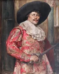 Alex de Andreis, Half Length Portrait of a Cavalier, oil on canvas