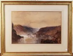 William Callow, Boppard on the Rhine, 1847, watercolour and gouache