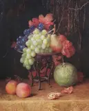 Elizabeth King, Still Life Study of Fruit, watercolour
