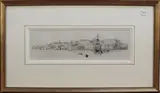 Coastal View by William Lionel Wyllie, monochrome etching, sold Jun 2014