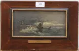 Anton Windmaier, Storm, oil on panel