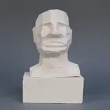 Eduardo Paolozzi, Computer Head on a Plinth, cast plaster