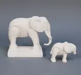 Elephant and Calf by Eduardo Paolozzi, cast plaster, sold Mar 2014