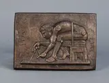 Eduardo Paolozzi, Newton After William Blake, brown patinated bronze relief