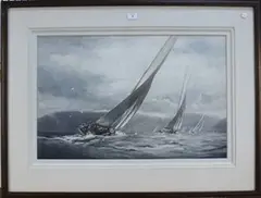 Robert Craig Wallace, Regatta on Loch Long, Firth of Clyde, watercolour