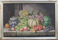 Charles T. Bale, Study of a Laden Table Top, oil on canvas
