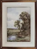 Henry H. Parker, Landscape with Cattle watering at a Pond