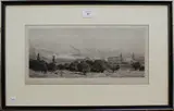 View of the Thames at Greenwich by William Lionel Wyllie, monochrome etching, sold Mar 2014