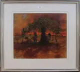 Leszek Tadeusz Muszynski, Fig Tree, Ibiza, pastel