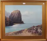 Frederick John Widgery, Mullion Cove, Cornwall, watercolour and gouache