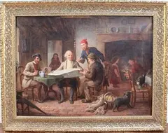 Ebenezer Downard, Reading the Paper, 1868, oil on canvas