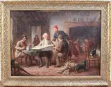 Ebenezer Downard, Reading the Paper, 1868, oil on canvas