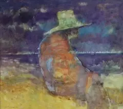 Old Man of the Sea by Leszek Tadeusz Muszynski, oil on canvas, sold Mar 2014