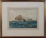 William Minshall Birchall, Passing the Lizard, 1917, watercolour and gouache