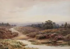 Joseph Powell, On Coldharbour Heath near Dorking, watercolour