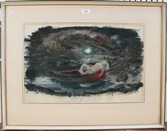 Charles Murray, The Gondola, watercolour and gouache