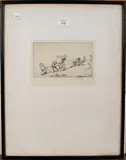 Eileen Soper, The Tug of War, monochrome etching