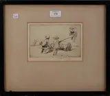 Eileen Soper, The See-saw (After School), monochrome etching