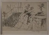 Eileen Soper, Follow my Leader, monochrome etching