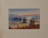 William Arthur Earp, View of the Chain Pier, Brighton, watercolour with touches of gouache