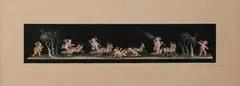 V. Bisogno, Pompeian Style Friezes, a pair of gouaches, 1911, both signed and dated 1911 in pencil