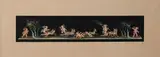 V. Bisogno, Pompeian Style Friezes, a pair of gouaches, 1911, both signed and dated 1911 in pencil